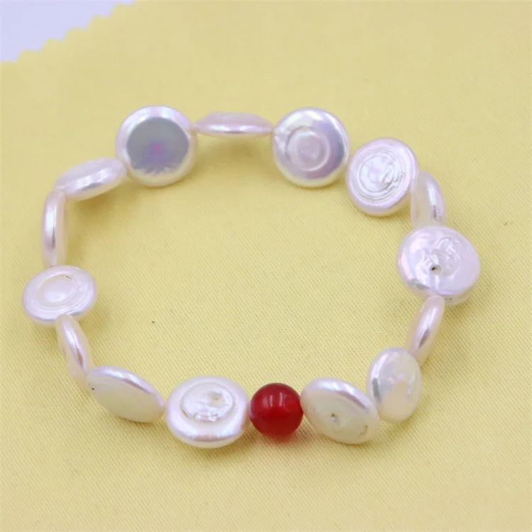Baroque Pearl Bracelets for Women Elastic Rope Jewelry Vintage Charm Gift