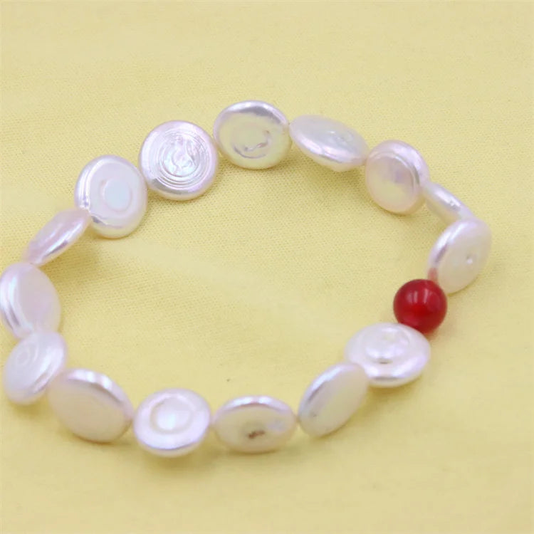 Baroque Pearl Bracelets for Women Elastic Rope Jewelry Vintage Charm Gift