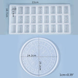 DIY Rune Symbol Crystal Epoxy Resin Mold Circle Divination Board Silicone Mould