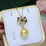 S925 Sterling Silver Flower Pearl Pendant Settings