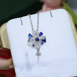 S925 Sterling Silver Flower Pearl Pendant Settings