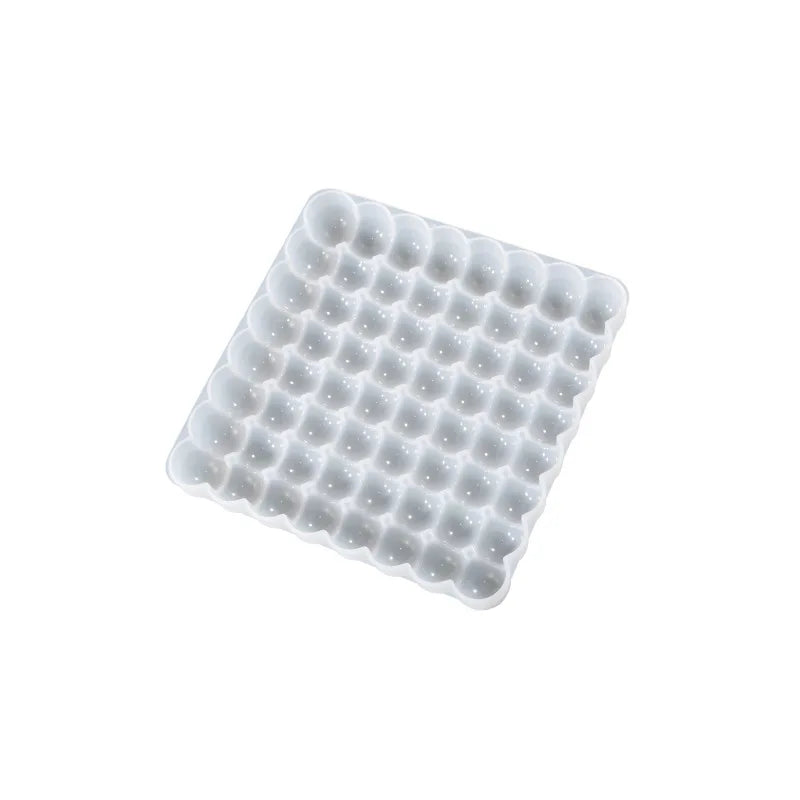 Semi-circle Bead Coaster Tray Silicone Epoxy Resin Mold