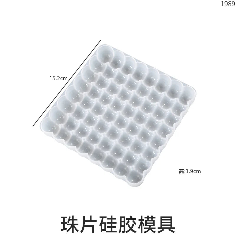 Semi-circle Bead Coaster Tray Silicone Epoxy Resin Mold