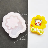Shaker Mold Lion Flower Silicone Epoxy Resin Key Chain Jewelry Tools