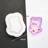 Shaker Mold Lion Flower Silicone Epoxy Resin Key Chain Jewelry Tools