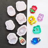 Shaker Mold Lion Flower Silicone Epoxy Resin Key Chain Jewelry Tools