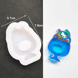 Shaker Mold Lion Flower Silicone Epoxy Resin Key Chain Jewelry Tools