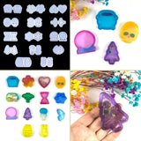 Shaker Mold Silicone Epoxy Resin Dolphin Tree Pot Keychain Jewelry