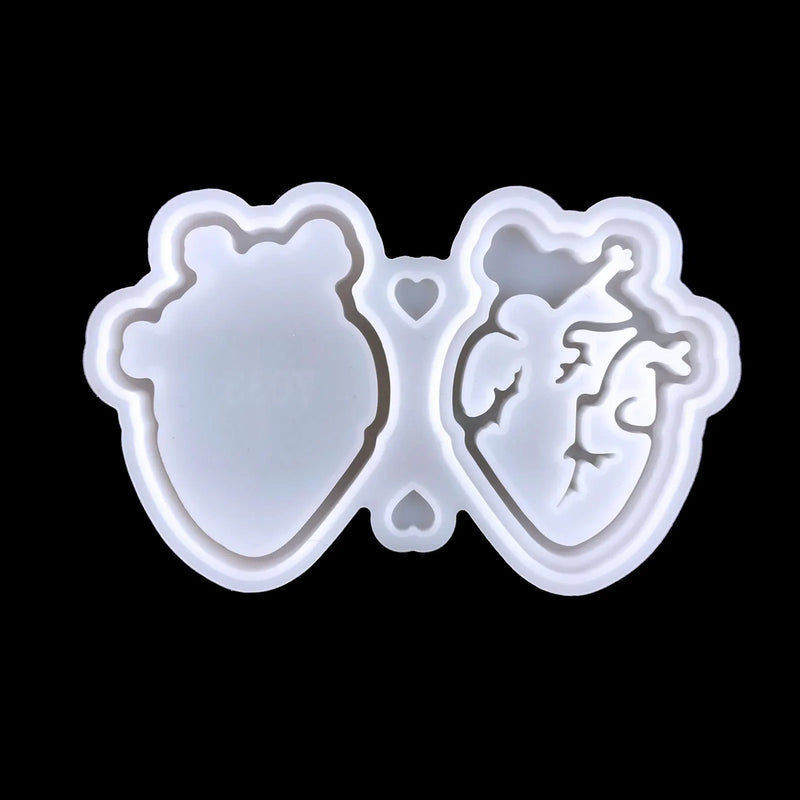 Shaker Mold Silicone Epoxy Resin Dolphin Tree Pot Keychain Jewelry