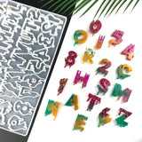 DIY English Letters Numbers Keychain Mold Resin Epoxy Jewelry