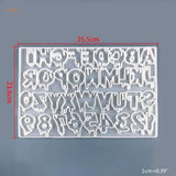 DIY English Letters Numbers Keychain Mold Resin Epoxy Jewelry