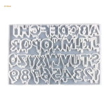 DIY English Letters Numbers Keychain Mold Resin Epoxy Jewelry