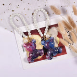 3D Rabbit Bows Bear Crystal Epoxy Resin Keychain Pendant Mold