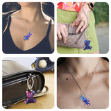 3D Rabbit Bows Bear Crystal Epoxy Resin Keychain Pendant Mold