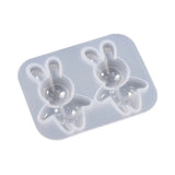 3D Rabbit Bows Bear Crystal Epoxy Resin Keychain Pendant Mold