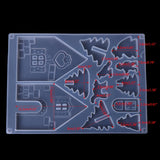 Silicone Christmas House Castle Mold Epoxy Resin Jewelry Making Set