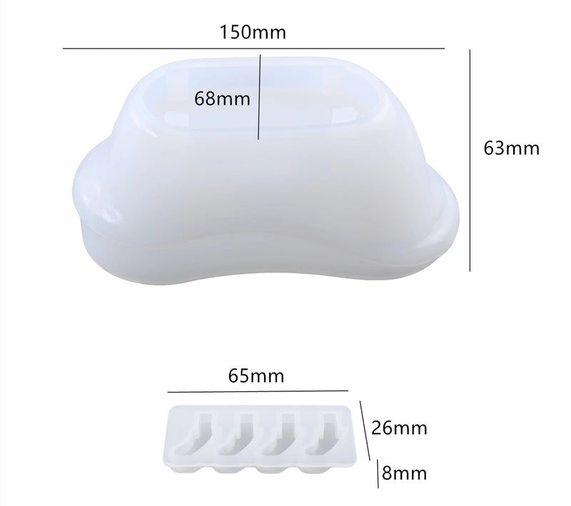 Silicone Epoxy Resin Soap Box Storage Tray Mold