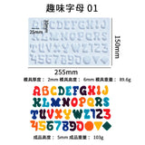 DIY Alphanumeric Silicone Epoxy Resin Mold English Letters Crafts