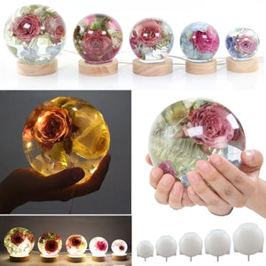Silicone Epoxy Resin Mold Ball Dried Flower Jewelry Moulds