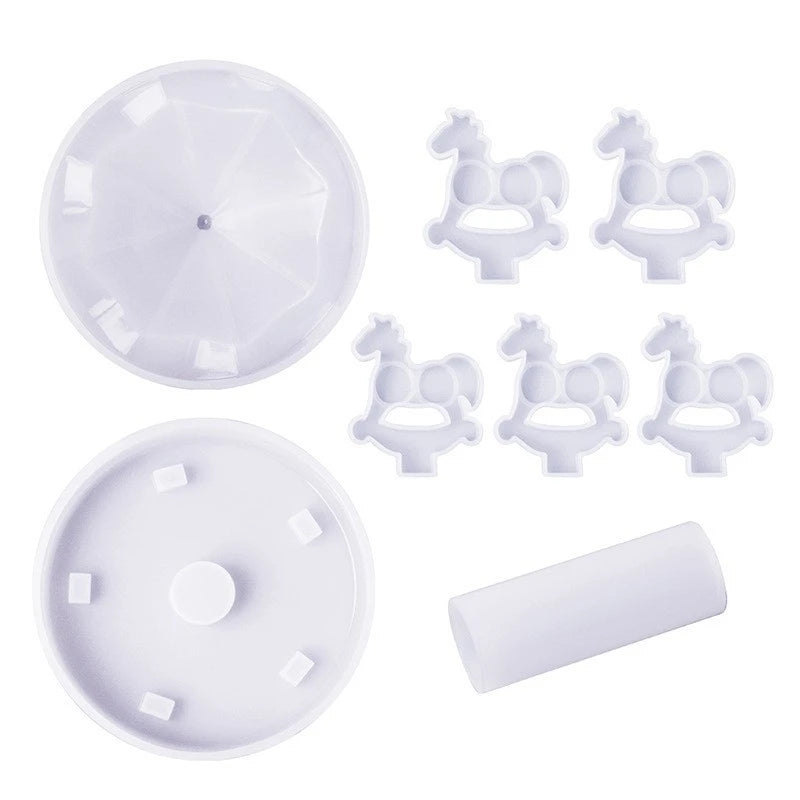 Silicone Epoxy Resin Mold Carousel Wind Chime Mould
