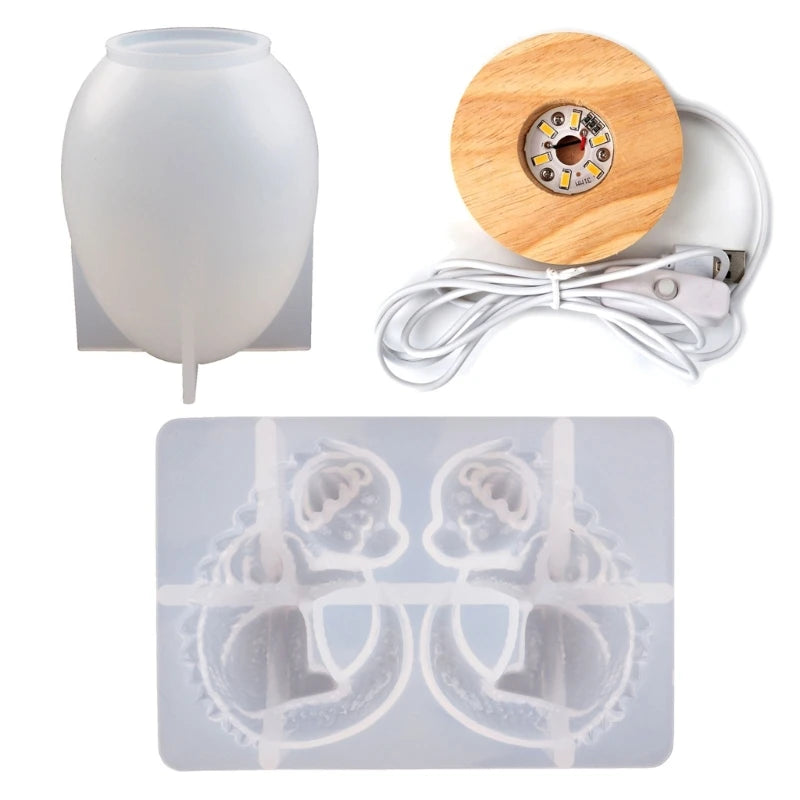 Dragon Egg Night Light Silicone Mold Holder