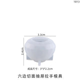 DIY Silicone Epoxy Resin Mold Face Polygon Drawer Handle Accessories
