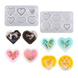 DIY Silicone Epoxy Resin Mold Heart Pixel Quicksand Mould Pendant Key Chain