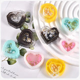 DIY Silicone Epoxy Resin Mold Heart Pixel Quicksand Mould Pendant Key Chain