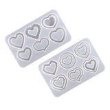 DIY Silicone Epoxy Resin Mold Heart Pixel Quicksand Mould Pendant Key Chain