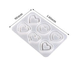 DIY Silicone Epoxy Resin Mold Heart Pixel Quicksand Mould Pendant Key Chain