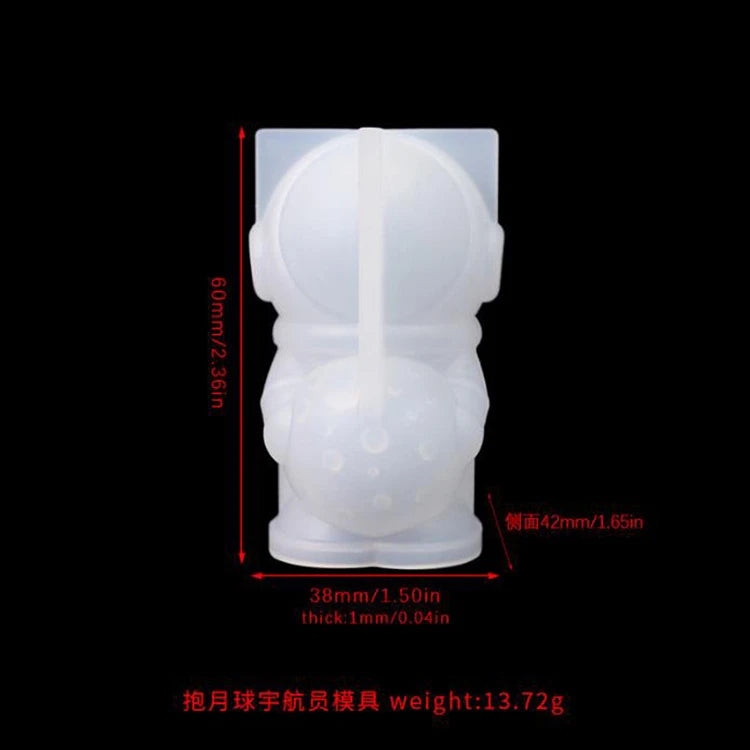 Spaceman Shaped Silicone Resin Mold for DIY Jewelry Making