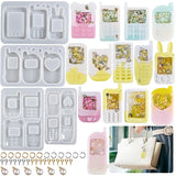 Silicone Epoxy Resin Quicksand Phone Keychain Molds