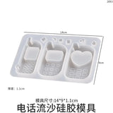 Silicone Epoxy Resin Quicksand Phone Keychain Molds