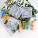 DIY Silicone Hairpin Barrette Resin Mold Kit Foil Hair Clip Sticker