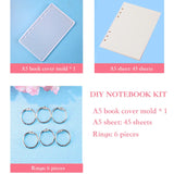 DIY Silicone Mold A5 Notebook Cover Epoxy Resin Craft Tool
