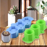 Geometric Polygonal Concrete Flower Pot Vase Silicone Mold