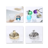 DIY Silicone Mold Pendant Cap Holder Epoxy Resin Jewelry Making Tools