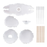 DIY Silicone Molds Kit for Resin Jewelry Making Wine Rack Leaf