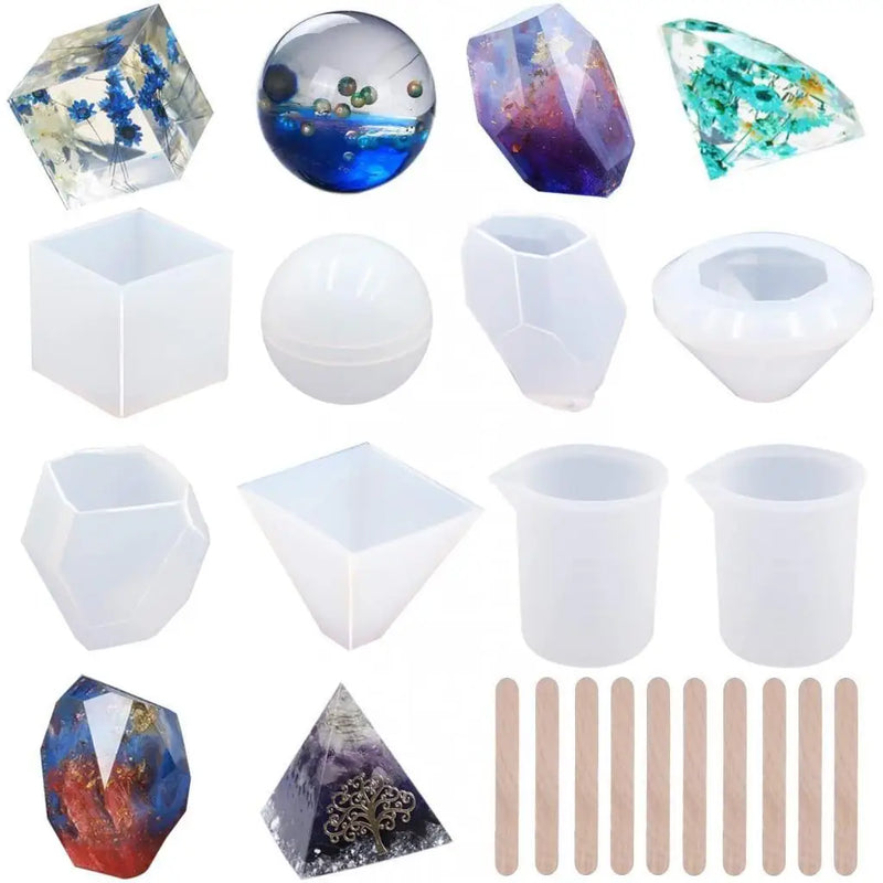 DIY Silicone Resin Casting Molds Various Shape Large Clear Silicone Molds