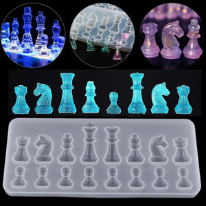 DIY Silicone Resin Chess Mold Jewelry Pendant Making Tools Craft Mould