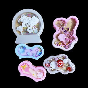 Silicone Cloud Rabbit Shaker Mold for Jewelry Making