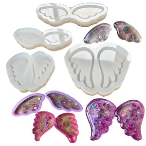 Silicone Wing Feather Epoxy Resin Mold Shaker Jewelry Accessories