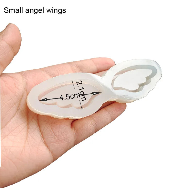 Silicone Wing Feather Epoxy Resin Mold Shaker Jewelry Accessories