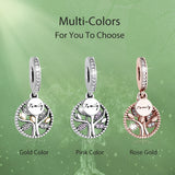 925 Sterling Silver Love Dangle Charm Crystal Heart Bead