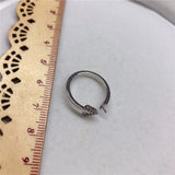 Adjustable DIY Ring Base Mountings Silver Plated Findings