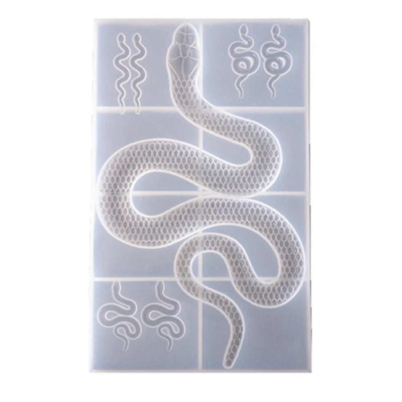 Snake Shape Crystal Epoxy Resin Mould Silicone Mold Crafts Ornaments