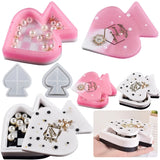 DIY Spades Storage Box Silicone Molds Peach Heart Jewelry Case