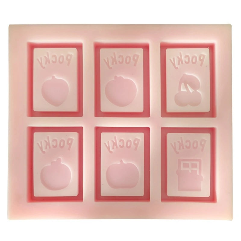 Square Quicksand Silicone Epoxy Mold for Keychain Pendant