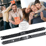 Personalized Engraved DAD Stainless Steel Bracelet Watch Band Link