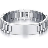 Personalized Engraved DAD Stainless Steel Bracelet Watch Band Link